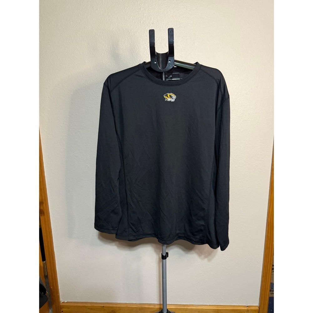 Pro Edge Missouri Tigers Mizzou Long Sleeve Performance Shirt Mens XL Black